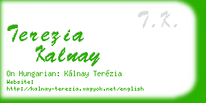 terezia kalnay business card